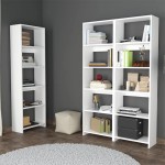 Βιβλιοθήκη Rabuku pakoworld σε λευκή απόχρωση 146x22x160εκ Βιβλιοθήκη Rabuku pakoworld σε λευκή απόχρωση 146x22x160εκ