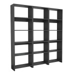Βιβλιοθήκη Rabuku pakoworld σε ανθρακί απόχρωση 146x22x160εκ Βιβλιοθήκη Rabuku pakoworld σε ανθρακί απόχρωση 146x22x160εκ