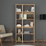 Βιβλιοθήκη Alkathi pakoworld σε oak απόχρωση 77x22x160εκ Βιβλιοθήκη Alkathi pakoworld σε oak απόχρωση 77x22x160εκ