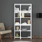 Βιβλιοθήκη Alkathi pakoworld σε λευκή απόχρωση 77x22x160εκ Βιβλιοθήκη Alkathi pakoworld σε λευκή απόχρωση 77x22x160εκ