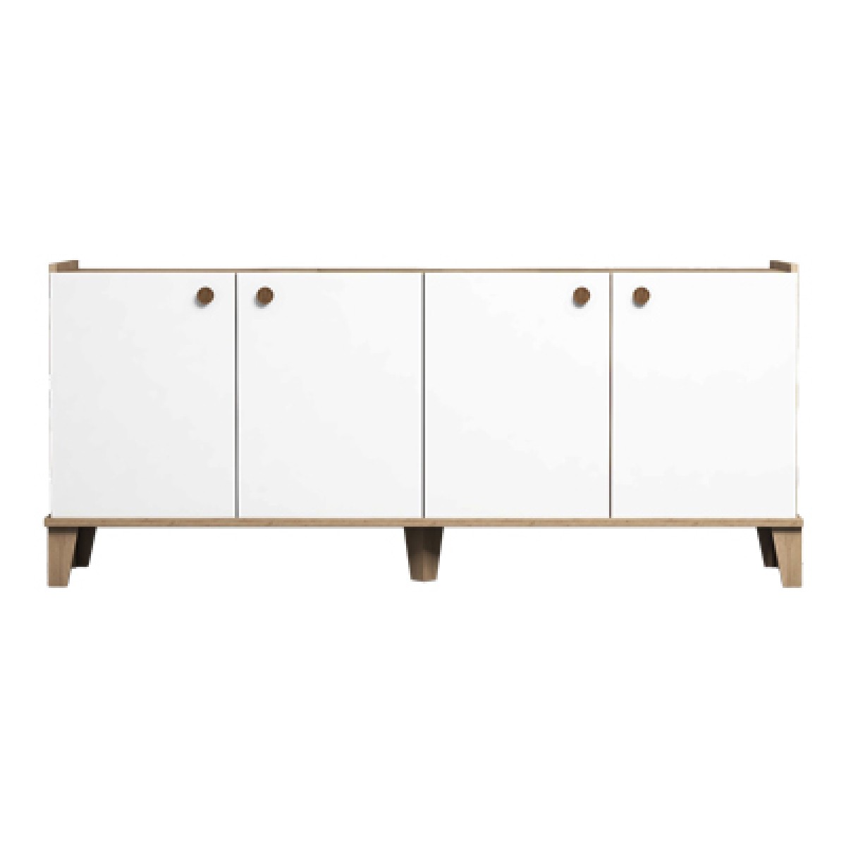 Μπουφές Lethak pakoworld σε oak-λευκή απόχρωση 180x41x78εκ Μπουφές Lethak pakoworld σε oak-λευκή απόχρωση 180x41x78εκ