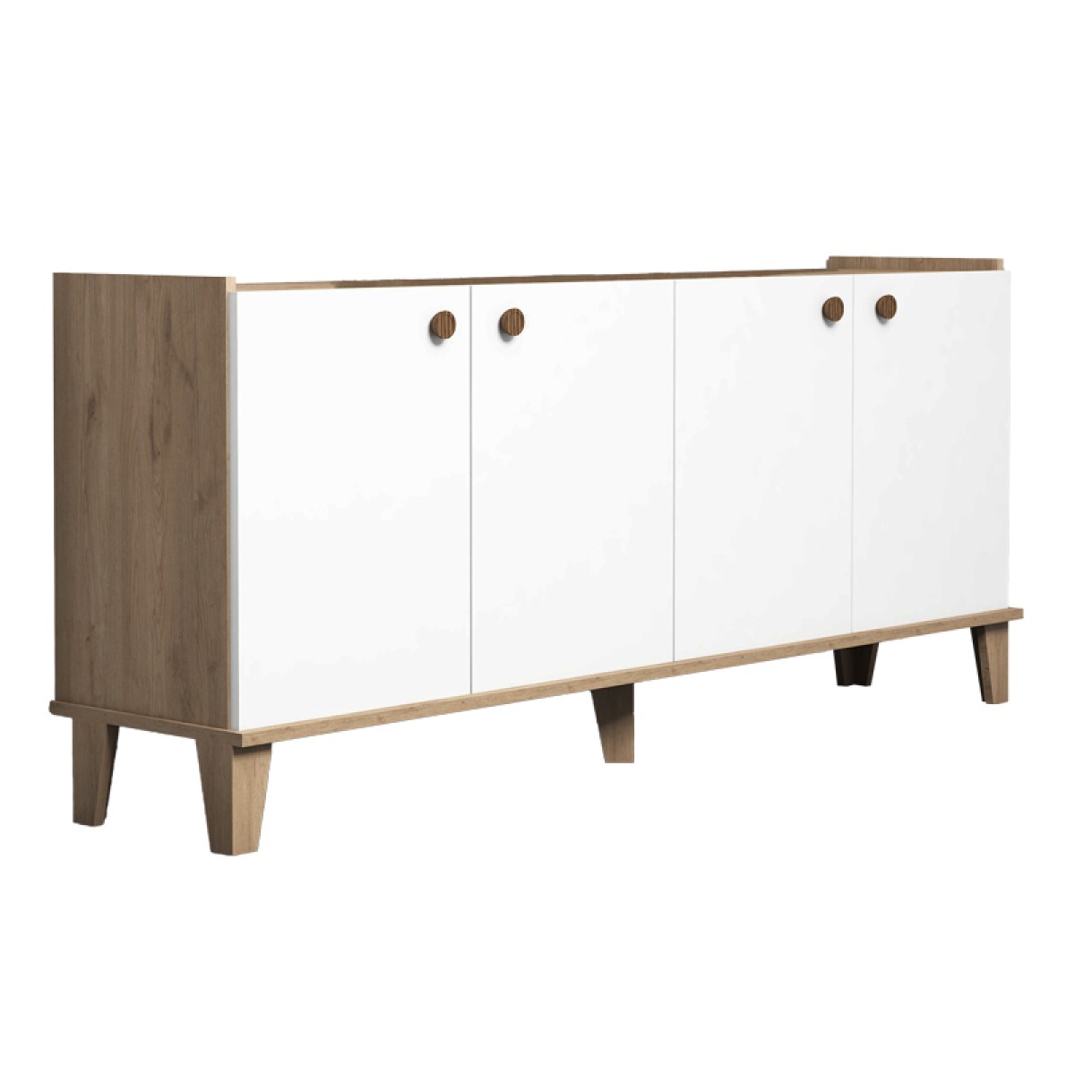 Μπουφές Lethak pakoworld σε oak-λευκή απόχρωση 180x41x78εκ Μπουφές Lethak pakoworld σε oak-λευκή απόχρωση 180x41x78εκ