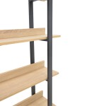 Βιβλιοθήκη Almond pakoworld σε oak-μαύρη απόχρωση 120x29x185εκ Βιβλιοθήκη Almond pakoworld σε oak-μαύρη απόχρωση 120x29x185εκ