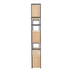 Βιβλιοθήκη Fifer pakoworld σε oak-μαύρη απόχρωση 120x28x185εκ Βιβλιοθήκη Fifer pakoworld σε oak-μαύρη απόχρωση 120x28x185εκ