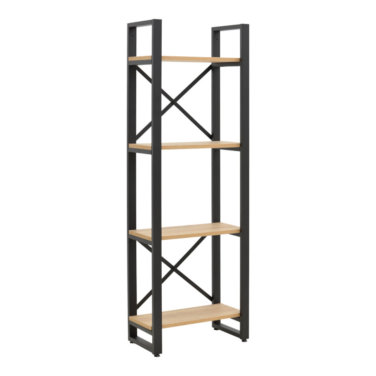 Βιβλιοθήκη Crimson pakoworld σε oak-μαύρη απόχρωση 50x22x150εκ Βιβλιοθήκη Crimson pakoworld σε oak-μαύρη απόχρωση 50x22x150εκ