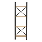 Βιβλιοθήκη Crimson pakoworld σε oak-μαύρη απόχρωση 50x22x150εκ Βιβλιοθήκη Crimson pakoworld σε oak-μαύρη απόχρωση 50x22x150εκ