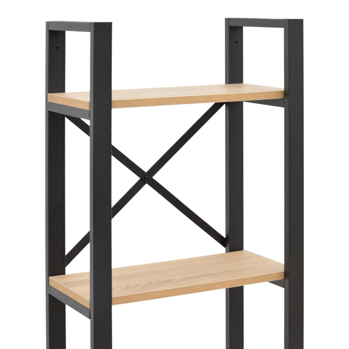 Βιβλιοθήκη Crimson pakoworld σε oak-μαύρη απόχρωση 50x22x150εκ Βιβλιοθήκη Crimson pakoworld σε oak-μαύρη απόχρωση 50x22x150εκ