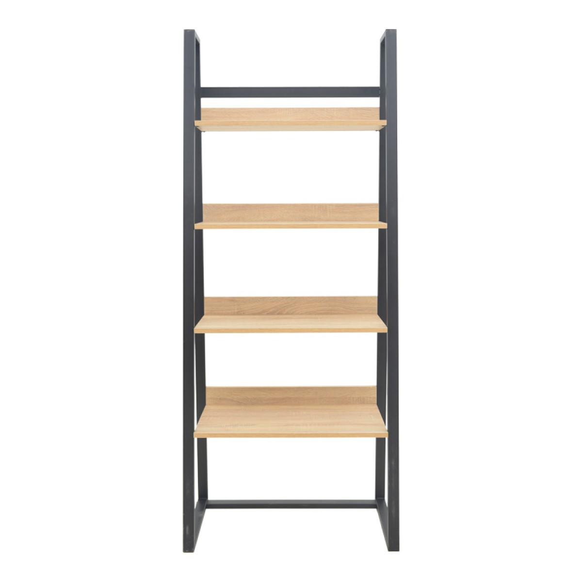 Βιβλιοθήκη Ryder pakoworld σε oak-μαύρη απόχρωση 75x36x185εκ Βιβλιοθήκη Ryder pakoworld σε oak-μαύρη απόχρωση 75x36x185εκ
