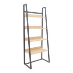 Βιβλιοθήκη Ryder pakoworld σε oak-μαύρη απόχρωση 75x36x185εκ Βιβλιοθήκη Ryder pakoworld σε oak-μαύρη απόχρωση 75x36x185εκ