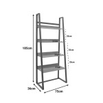 Βιβλιοθήκη Ryder pakoworld σε oak-μαύρη απόχρωση 75x36x185εκ Βιβλιοθήκη Ryder pakoworld σε oak-μαύρη απόχρωση 75x36x185εκ