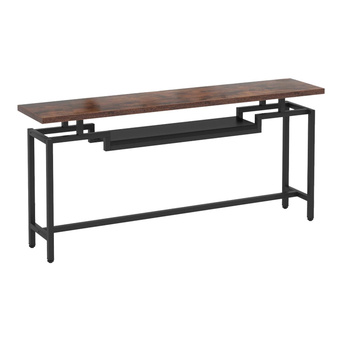 Κονσόλα Onole pakoworld σε καρυδί - μαύρο μέταλλο 180x35x82εκ Κονσόλα Onole pakoworld σε καρυδί - μαύρο μέταλλο 180x35x82εκ