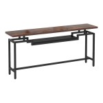 Κονσόλα Onole pakoworld σε καρυδί - μαύρο μέταλλο 180x35x82εκ Κονσόλα Onole pakoworld σε καρυδί - μαύρο μέταλλο 180x35x82εκ