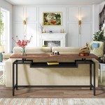 Κονσόλα Onole pakoworld σε καρυδί - μαύρο μέταλλο 180x35x82εκ Κονσόλα Onole pakoworld σε καρυδί - μαύρο μέταλλο 180x35x82εκ