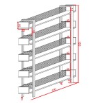 Βιβλιοθήκη Musha pakoworld μέταλλο μαύρο με oak απόχρωση 120x22x185εκ Βιβλιοθήκη Musha pakoworld μέταλλο μαύρο με oak απόχρωση 120x22x185εκ