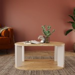 Τραπέζι Solka pakoworld σε oak απόχρωση με ανοιχτό γκρι 90x56x40εκ Τραπέζι Solka pakoworld σε oak απόχρωση με ανοιχτό γκρι 90x56x40εκ