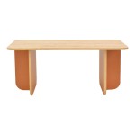 Τραπέζι Bοca pakoworld σε oak-κεραμιδί απόχρωση 100x60x42εκ Τραπέζι Bοca pakoworld σε oak-κεραμιδί απόχρωση 100x60x42εκ