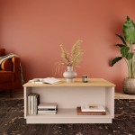 Τραπέζι Monik pakoworld σε oak-ανοιχτό γκρι απόχρωση 90x56x40εκ Τραπέζι Monik pakoworld σε oak-ανοιχτό γκρι απόχρωση 90x56x40εκ