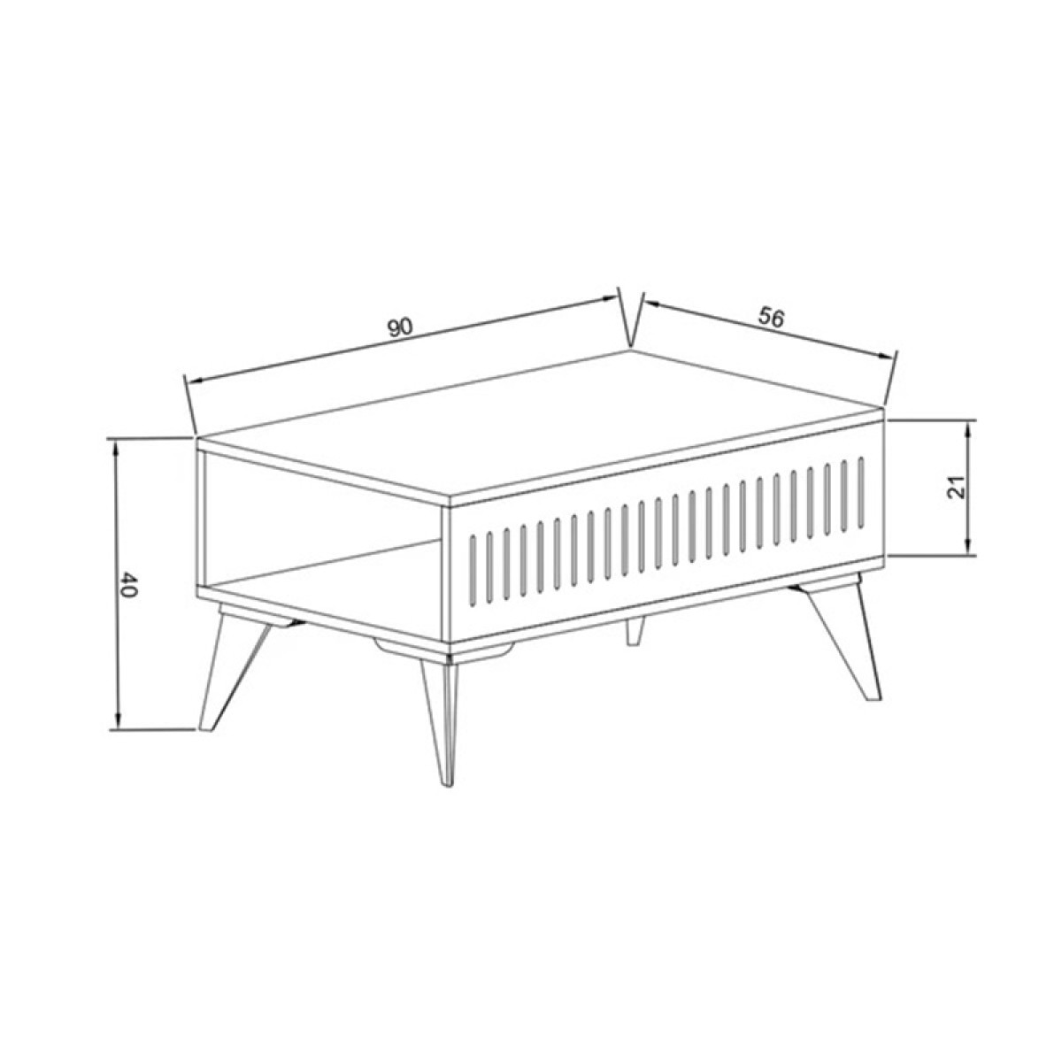 Τραπέζι Marla pakoworld σε oak απόχρωση 90x56x40εκ Τραπέζι Marla pakoworld σε oak απόχρωση 90x56x40εκ