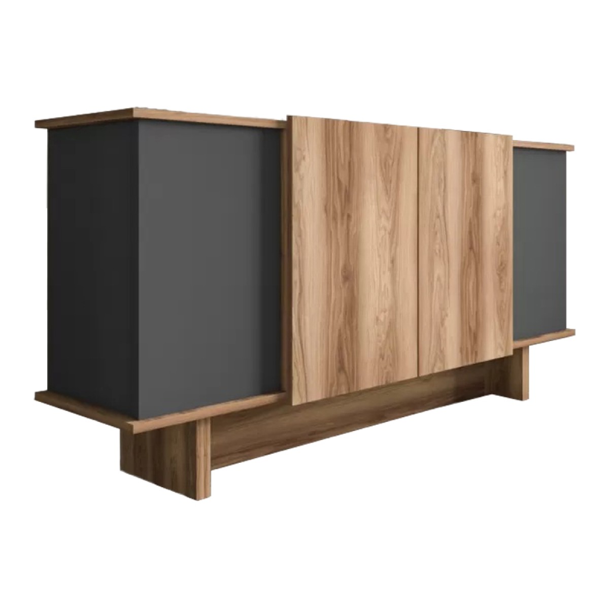 Μπουφές Aramos pakoworld σε ανθρακί - oak απόχρωση 180x45x80εκ Μπουφές Aramos pakoworld σε ανθρακί - oak απόχρωση 180x45x80εκ