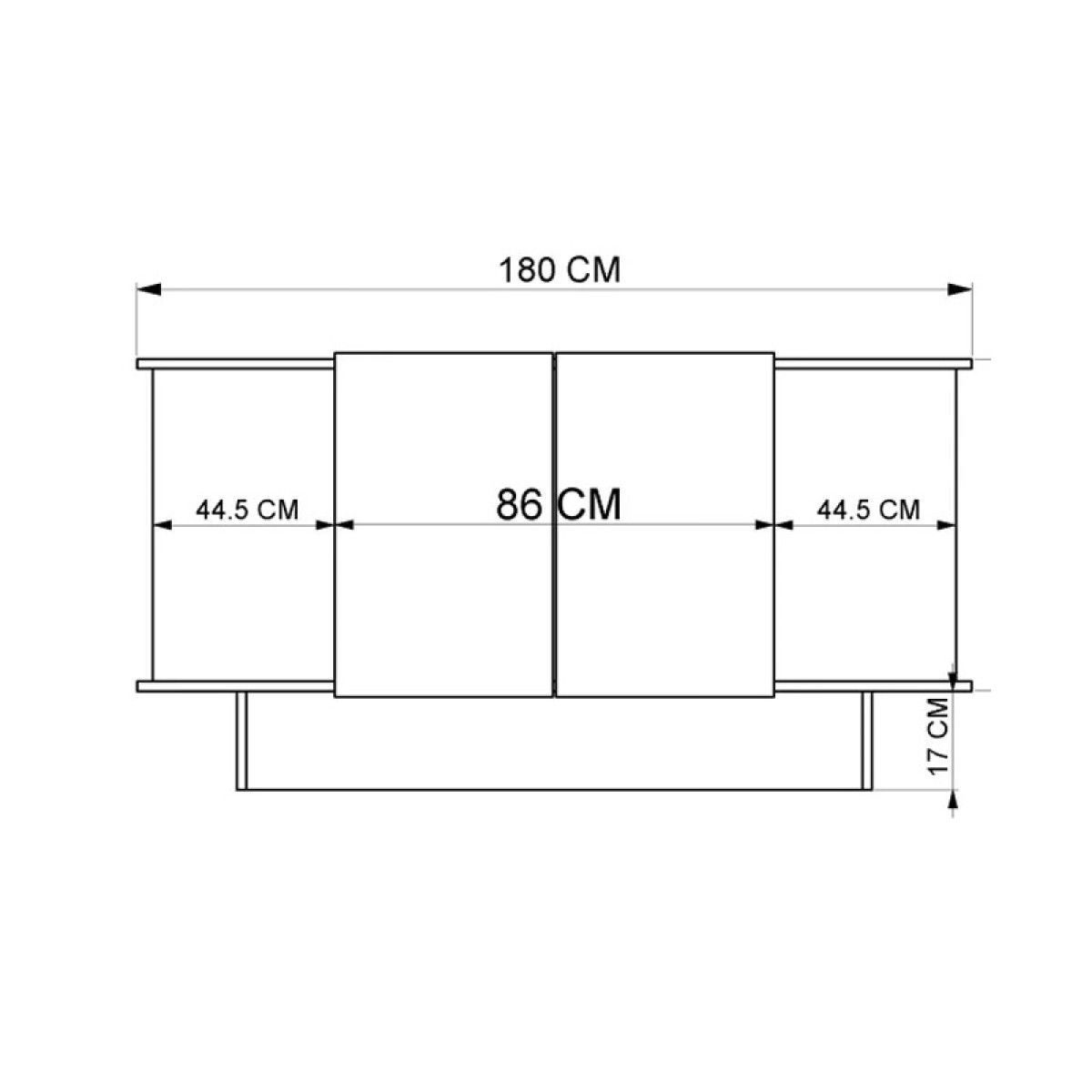 Μπουφές Aramos pakoworld σε ανθρακί - oak απόχρωση 180x45x80εκ Μπουφές Aramos pakoworld σε ανθρακί - oak απόχρωση 180x45x80εκ