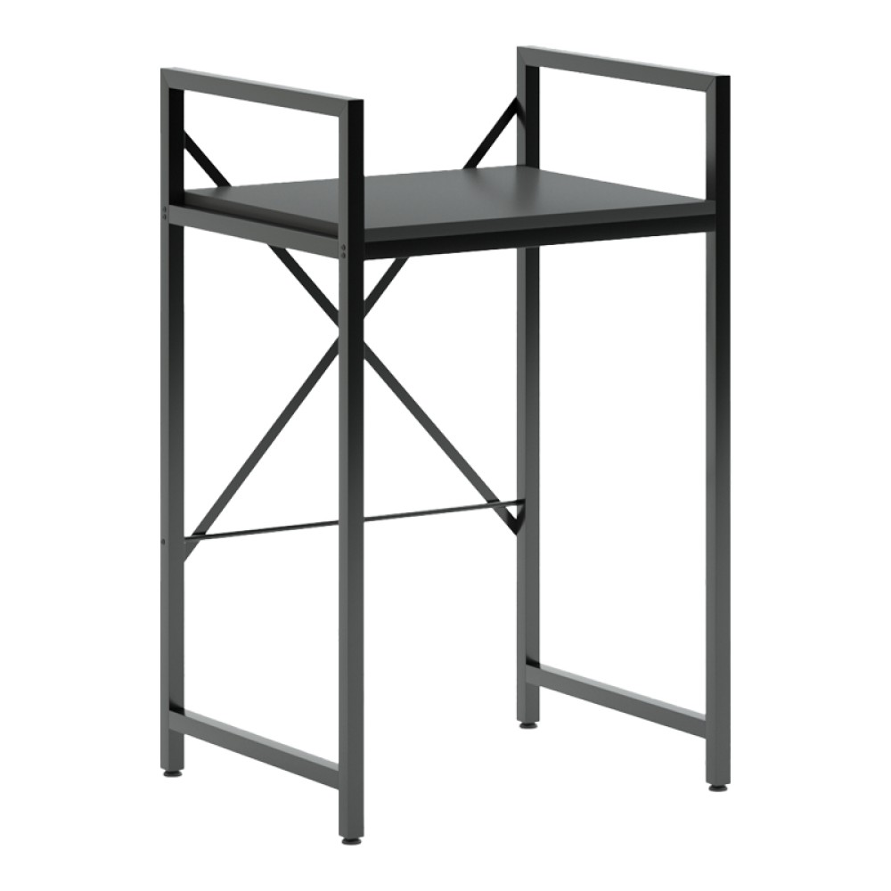 Ραφιέρα στήριξης πλυντηρίου - στεγνωτηρίου Delavar pakoworld μέταλλο μαύρο 72x60x116εκ