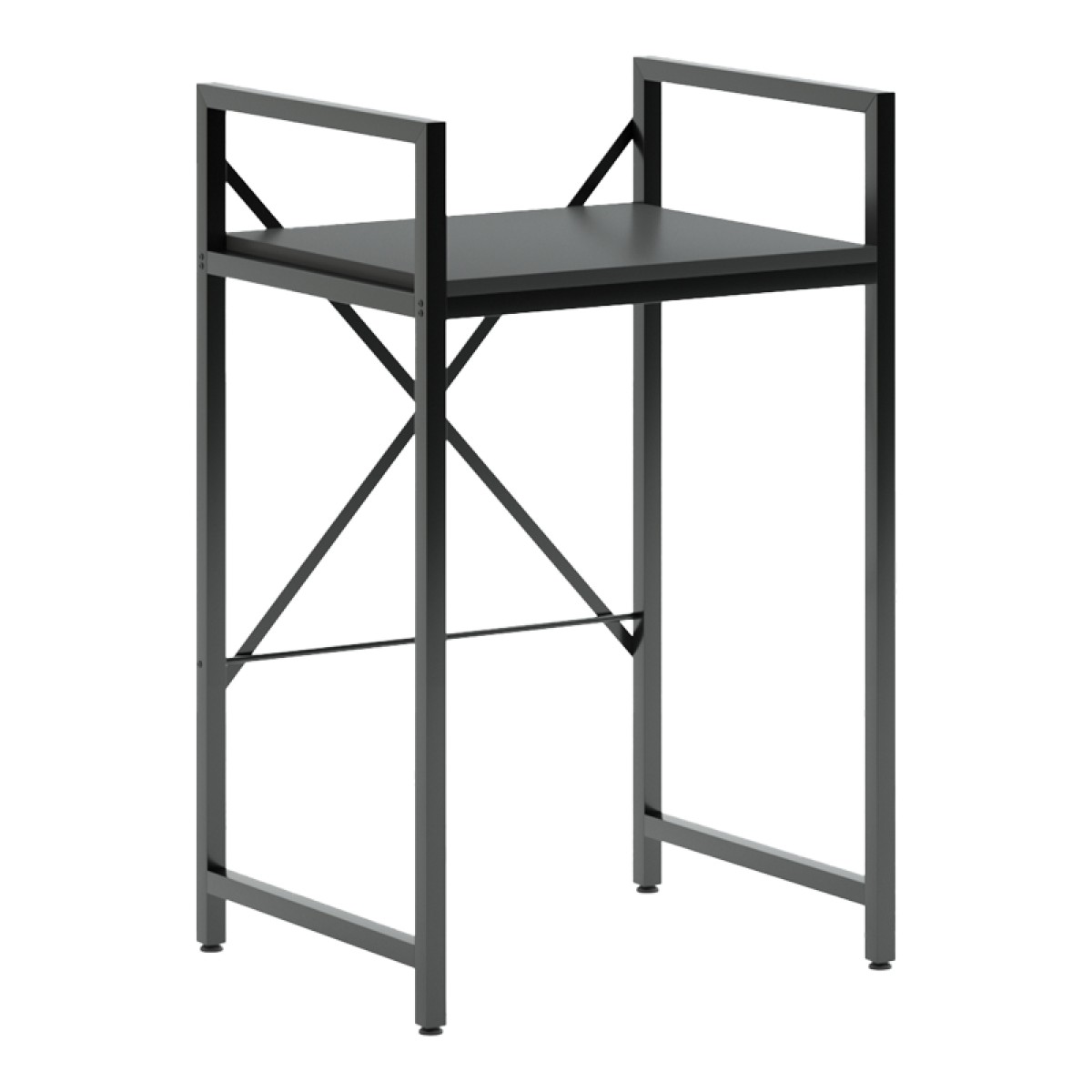 Ραφιέρα στήριξης πλυντηρίου - στεγνωτηρίου Delavar pakoworld μέταλλο μαύρο 72x60x116εκ