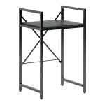 Ραφιέρα στήριξης πλυντηρίου - στεγνωτηρίου Delavar pakoworld μέταλλο μαύρο 72x60x116εκ