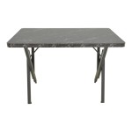 Τραπέζι Vertex pakoworld μαυρο εφέ μαρμάρου με μαύρα μεταλλικά πόδια 110x70x72εκ