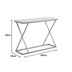 Κονσόλα Glimmer pakoworld καρυδί με μαύρο μέταλλο 100x30x80εκ
