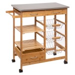 Τρόλεϊ-ραφιέρα 7όροφη Esla pakoworld bamboo φυσικό-λευκό 73,5x37x86εκ Τρόλεϊ-ραφιέρα 7όροφη Esla pakoworld bamboo φυσικό-λευκό 73,5x37x86εκ
