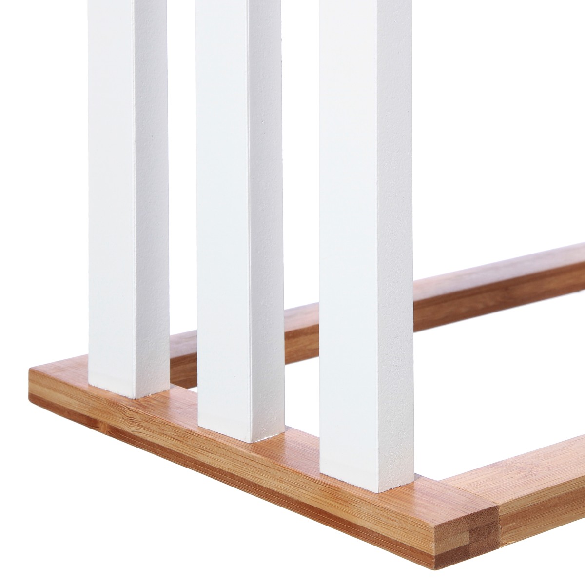 Κρεμάστρα επιδαπέδια Tower pakoworld MDF-μπαμπού λευκό-φυσικό 55x24x82εκ Κρεμάστρα επιδαπέδια Tower pakoworld MDF-μπαμπού λευκό-φυσικό 55x24x82εκ