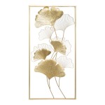 Διακοσμητικό τοίχου Flowerty pakoworld χρυσό μέταλλο 50x2x100εκ Διακοσμητικό τοίχου Flowerty pakoworld χρυσό μέταλλο 50x2x100εκ