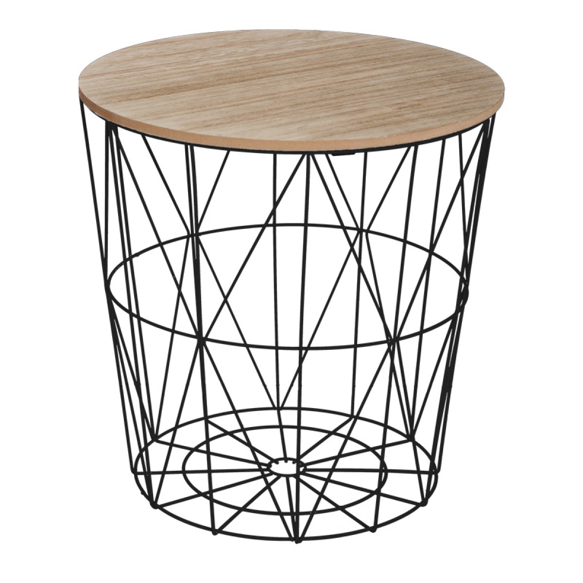 Βοηθητικό τραπέζι Kumi pakoworld mdf επιφάνεια oak και μέταλλο σε μαύρη απόχρωση Φ40x41εκ Βοηθητικό τραπέζι Kumi pakoworld mdf επιφάνεια oak και μέταλλο σε μαύρη απόχρωση Φ40x41εκ