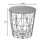 Βοηθητικό τραπέζι Kumi pakoworld mdf επιφάνεια oak και μέταλλο σε μαύρη απόχρωση Φ40x41εκ Βοηθητικό τραπέζι Kumi pakoworld mdf επιφάνεια oak και μέταλλο σε μαύρη απόχρωση Φ40x41εκ