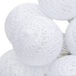 Διακοσμητικά λαμπάκια led Batoni pakoworld pvc σε λευκή απόχρωση Φ3.5x260εκ