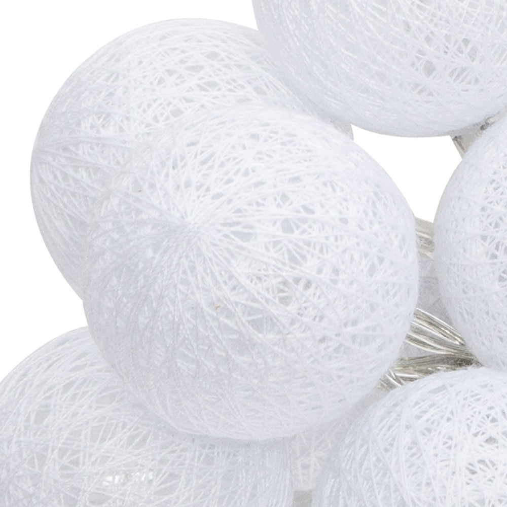 Διακοσμητικά λαμπάκια led Batoni pakoworld pvc σε λευκή απόχρωση Φ6x435εκ