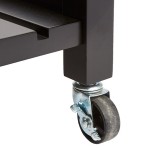 Τρόλεϊ-Ραφιέρα Claude pakoworld mdf μαύρο - φυσικό 58x48x87.5εκ