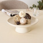 Διακοσμητικό μπωλ Orezan pakoworld κεραμικό μπεζ Φ28x10εκ