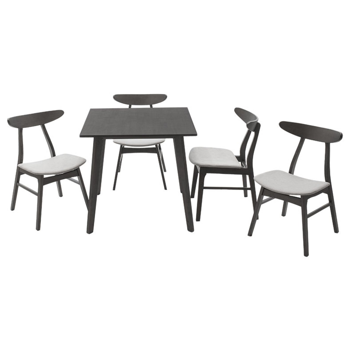 Tραπεζαρία Benson - Orlean pakoworld σετ 5τμχ rustic grey - ύφασμα γκρι 80x80x75εκ Tραπεζαρία Benson - Orlean pakoworld σετ 5τμχ rustic grey - ύφασμα γκρι 80x80x75εκ