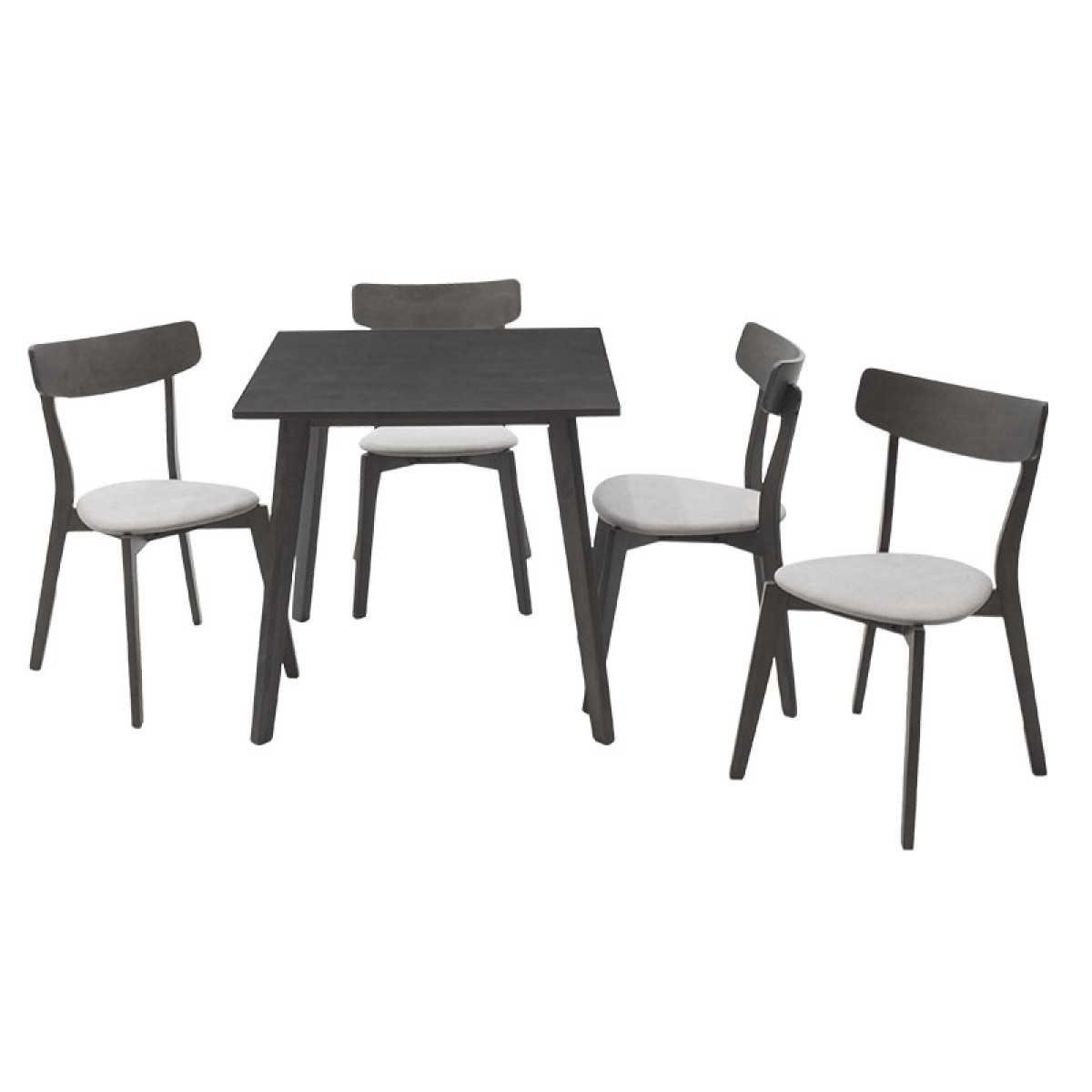 Tραπεζαρία Benson - Toto pakoworld σετ 5τμχ rustic grey - ύφασμα grey 80x80x75εκ Tραπεζαρία Benson - Toto pakoworld σετ 5τμχ rustic grey - ύφασμα grey 80x80x75εκ