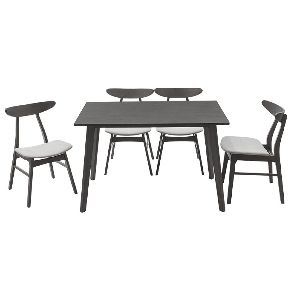 Tραπεζαρία Benson - Orlean pakoworld σετ 5τμχ rustic grey-ύφασμα γκρι 120x75x75εκ Tραπεζαρία Benson - Orlean pakoworld σετ 5τμχ rustic grey-ύφασμα γκρι 120x75x75εκ