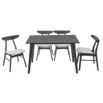 Tραπεζαρία Benson - Orlean pakoworld σετ 5τμχ rustic grey-ύφασμα γκρι 120x75x75εκ Tραπεζαρία Benson - Orlean pakoworld σετ 5τμχ rustic grey-ύφασμα γκρι 120x75x75εκ