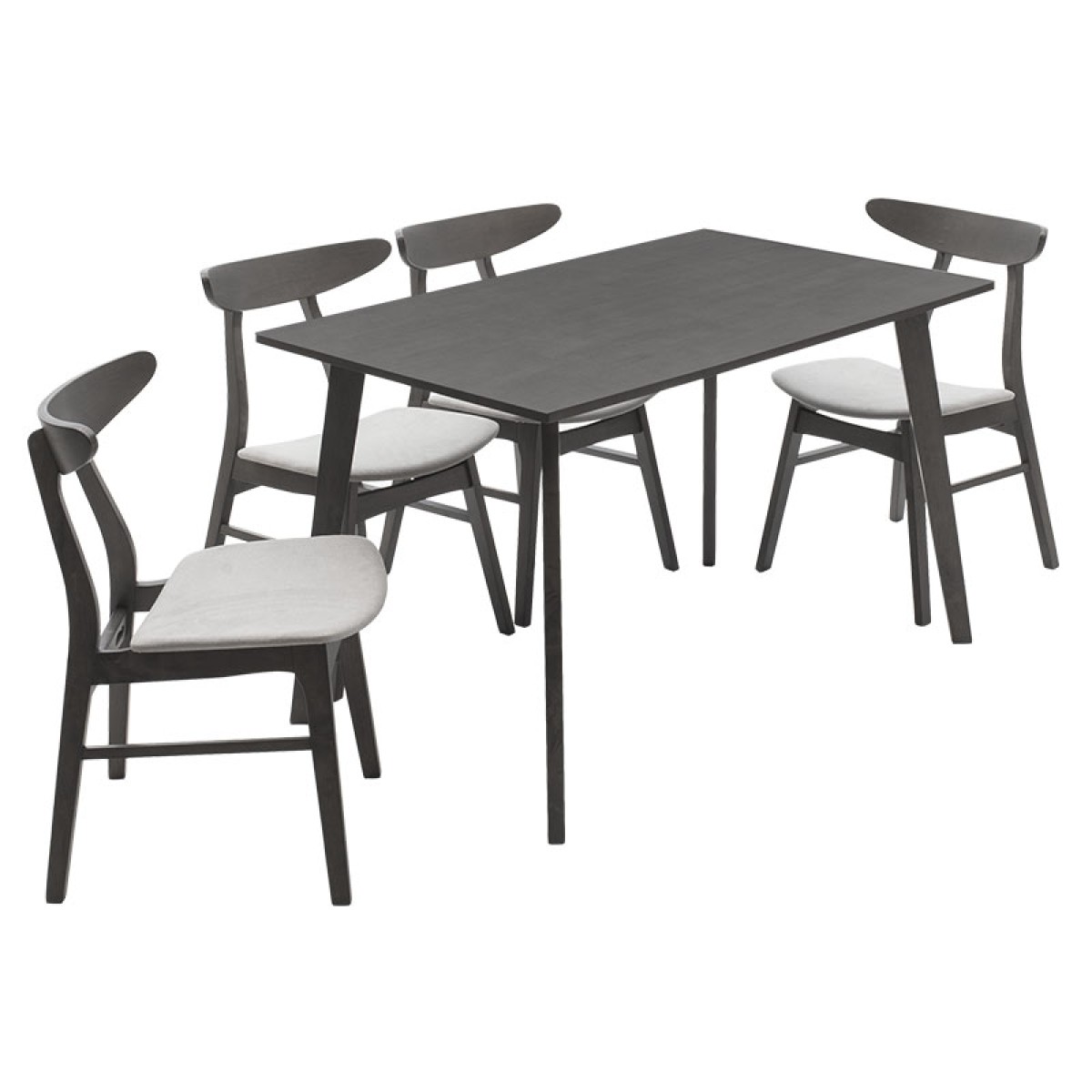 Tραπεζαρία Benson - Orlean pakoworld σετ 5τμχ rustic grey-ύφασμα γκρι 120x75x75εκ Tραπεζαρία Benson - Orlean pakoworld σετ 5τμχ rustic grey-ύφασμα γκρι 120x75x75εκ