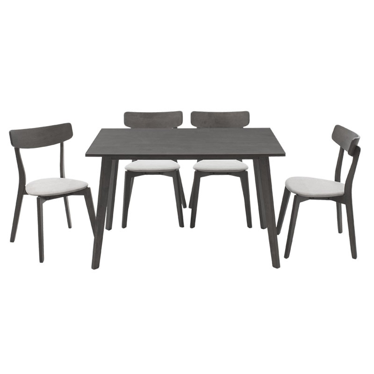 Tραπεζαρία Benson - Toto pakoworld σετ 5τμχ rustic grey - ύφασμα γκρι 120x75x75εκ Tραπεζαρία Benson - Toto pakoworld σετ 5τμχ rustic grey - ύφασμα γκρι 120x75x75εκ