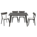 Tραπεζαρία Benson - Toto pakoworld σετ 5τμχ rustic grey - ύφασμα γκρι 120x75x75εκ Tραπεζαρία Benson - Toto pakoworld σετ 5τμχ rustic grey - ύφασμα γκρι 120x75x75εκ