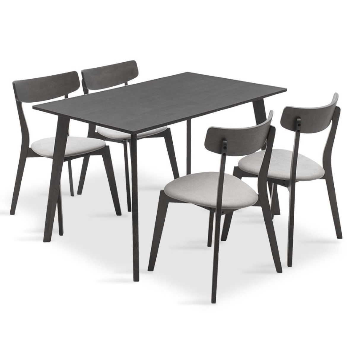 Tραπεζαρία Benson - Toto pakoworld σετ 5τμχ rustic grey - ύφασμα γκρι 120x75x75εκ Tραπεζαρία Benson - Toto pakoworld σετ 5τμχ rustic grey - ύφασμα γκρι 120x75x75εκ