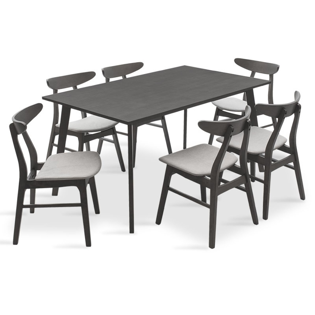 Tραπεζαρία Benson - Orlean pakoworld σετ 7τμχ rustic grey - ύφασμα γκρι 150x90x75εκ Tραπεζαρία Benson - Orlean pakoworld σετ 7τμχ rustic grey - ύφασμα γκρι 150x90x75εκ