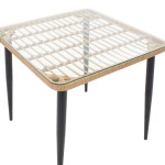Τραπεζαρία Naoki V σετ 5τεμ pakoworld rattan pe σε φυσική απόχρωση και μαύρο μέταλλο 80x80x78εκ Τραπεζαρία Naoki V σετ 5τεμ pakoworld rattan pe σε φυσική απόχρωση και μαύρο μέταλλο 80x80x78εκ