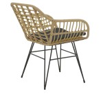 Τραπεζαρία Naoki V σετ 5τεμ pakoworld rattan pe σε φυσική απόχρωση και μαύρο μέταλλο 80x80x78εκ Τραπεζαρία Naoki V σετ 5τεμ pakoworld rattan pe σε φυσική απόχρωση και μαύρο μέταλλο 80x80x78εκ