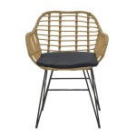 Τραπεζαρία Naoki V σετ 5τεμ pakoworld rattan pe σε φυσική απόχρωση και μαύρο μέταλλο 80x80x78εκ Τραπεζαρία Naoki V σετ 5τεμ pakoworld rattan pe σε φυσική απόχρωση και μαύρο μέταλλο 80x80x78εκ